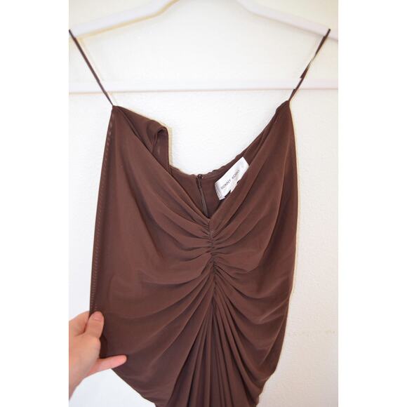 Ronny Kobo Chase Maxi Skirt Ruched Brown‎ Medium - Picture 4 of 9